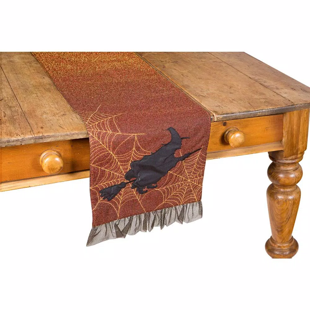 Discount 🌟 Xia Home Fashions 0.2 In. H X 13 In. W X 36 In. D Witching Hour 💀 Halloween Table Runner 💯 3 Discount 🌟 Xia Home Fashions 0.2 In. H X 13 In. W X 36 In. D Witching Hour 💀 Halloween Table Runner 💯