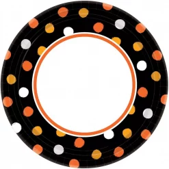 Discount 🎉 Amscan 10 In. X 10 In. 🦇 Halloween Haunt Couture Plate (40-Count, 4-Pack) ❤️