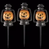 Buy 👍 Northlight 16.5 In. Flickering Pumpkin 💀 Halloween Pathway Lantern Markers (Set Of 3) 🔥