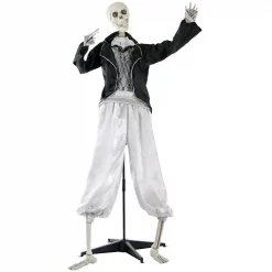 Coupon 🛒 Haunted Hill Farm 5 Ft. Animatronic Talking Skeleton Groom 💀 Halloween Prop ⌛