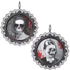 Promo 🌟 Amscan 12 In. Gray 🧛 Halloween Portrait Sign (2-Pack) ⌛