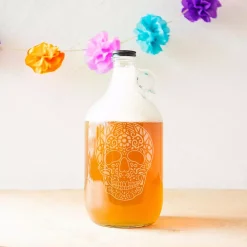 Hot Sale 🤩 Cathy's Concepts Cathy’s Concepts 10.44 In. Sugar Skull 64 Oz. 💀 Halloween Craft Beer Growler 👍 -Halloween-Decorations Sales unnamed file 1150