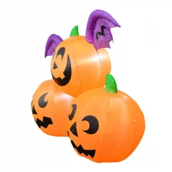 Best Sale 😉 ALEKO 6 Ft. Pre-Lit Winged Jack-O-Lantern Trio 💀 Halloween Inflatable 😍 -Halloween-Decorations Sales unnamed file 1180