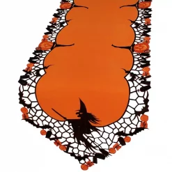 Promo 👏 Xia Home Fashions 0.1 In. X 15 In. X 54 In. Witch Embroidered Cutwork 🧛 Halloween Table Runner 🌟