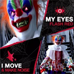 New 🔥 Haunted Hill Farm 5.5 Ft. Animatronic Scary Talking Clown 💀 Halloween Prop 🧨 -Halloween-Decorations Sales unnamed file 126