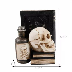 Deals 👍 Flora Bunda 7 In. X 8 In. 💀 Halloween Decor Resin Book, Poison With Skull Bookend ❤️ -Halloween-Decorations Sales unnamed file 13