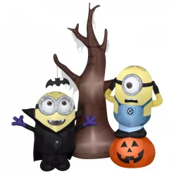 Best deal ✨ Gemmy 5 Ft. Airblown-Minions With Tree And Pumpkin Scene-Universal 🧨
