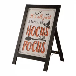 Hot Sale ⌛ Glitzhome 24 In. H 🧛 Halloween Wooden Sanding Easel Sign Decor Or Hanging Decor (2-Function) 🧨