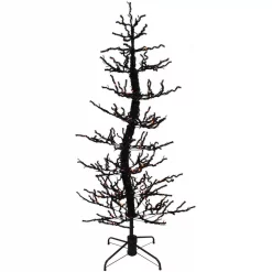 New ❤️ Haunted Hill Farm 60 In. Animated 🧛 Halloween Twisted Tree With Moving Branches And Orange LED Lights 🌟
