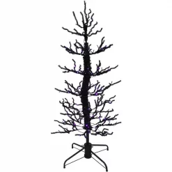 Discount ❤️ Haunted Hill Farm 60 In. Animated 🎃 Halloween Twisted Tree With Moving Branches And Purple LED Lights 👏