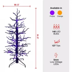 Discount ❤️ Haunted Hill Farm 60 In. Animated 🎃 Halloween Twisted Tree With Moving Branches And Purple LED Lights 👏 -Halloween-Decorations Sales unnamed file 19