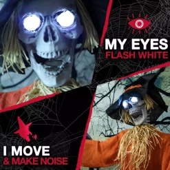 Brand new 💯 Haunted Hill Farm 5 Ft. Animatronic Skeleton Scarecrow 💀 Halloween Prop 😀 -Halloween-Decorations Sales unnamed file 191