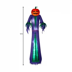 Promo 🎉 Gemmy 12 Ft. H. 🦇 Halloween Airblown Projection Inflatable Fire And Ice Jack O Reaper 🦇 Halloween Inflatable 👍 -Halloween-Decorations Sales unnamed file 213