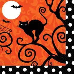 Hot Sale 🎉 Amscan 5 In. X 5 In. X 🎃 Halloween Frightfully Fancy Beverage Napkin (36-Count 3-Pack) 🌟
