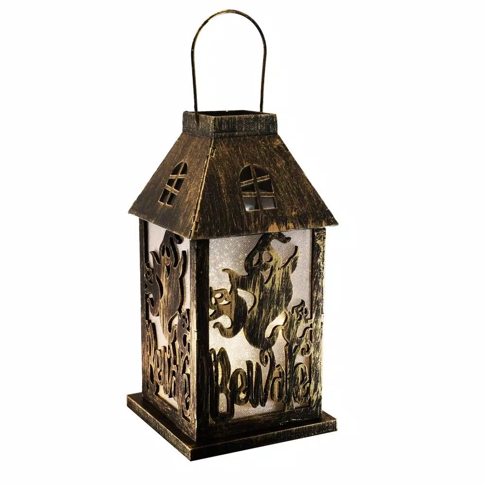 New 🔔 LUMABASE Golden Black Battery Operated Lighted 🎃 Halloween Lantern 😉 3 New 🔔 LUMABASE Golden Black Battery Operated Lighted 🎃 Halloween Lantern 😉