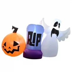 Buy 😀 ALEKO 5.5 Ft. Pre-Lit RIP Trio 💀 Halloween Inflatable 🔥