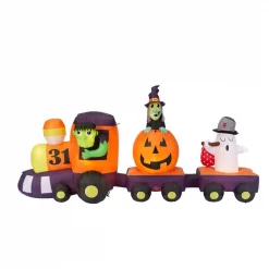 New โค๏ธ Gemmy 5.5 Ft. Train ๐ฆ Halloween Airblown Inflatable ๐งจ