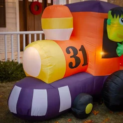 New ❤️ Gemmy 5.5 Ft. Train 🦇 Halloween Airblown Inflatable 🧨 -Halloween-Decorations Sales unnamed file 283