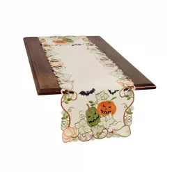 Best deal ❤️ Xia Home Fashions 0.1 In. H X 15 In. W X 70 In. D 🎃 Halloween Jack-O-Lanterns Embroidered Cutwork Table Runner 👍