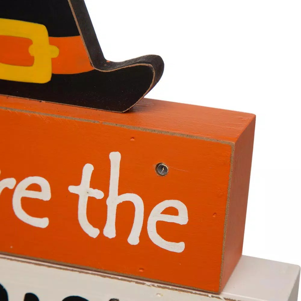 Discount 😀 Glitzhome 11.54 In. H 🧛 Halloween Wooden Lighted Witch/Word Block Table Decor 👍 4 Discount 😀 Glitzhome 11.54 In. H 🧛 Halloween Wooden Lighted Witch/Word Block Table Decor 👍 - Image 2