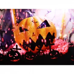 Cheapest ⌛ Haunted Hill Farm 71 In. Orange Jack-O-Lantern 🦇 Halloween Lamp Post With Animation And Spooky Music 😉 -Halloween-Decorations Sales unnamed file 3
