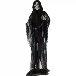 Hot Sale 😉 Haunted Hill Farm 5.5 Ft. Animatronic Grim Reaper 🦇 Halloween Prop 🔥