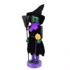 Cheapest 😍 Northlight 14 In. Green Witch Wooden 💀 Halloween Nutcracker 🔥