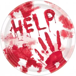 Budget 👏 Amscan 7 In. X 7 In. 🦇 Halloween Blood Splattered Plates (18-Count, 3-Pack) 😍