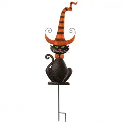 Brand new 🥰 National Tree Company 46 In. Black 🦇 Halloween Cat Ground Stake 👍