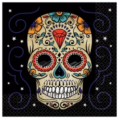 Best Pirce 🛒 Amscan Sugar Skull 💀 Halloween Lunch Napkins (3-Pack) 🎉