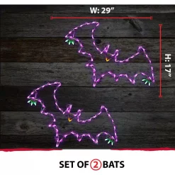 Buy 😉 Haunted Hill Farm Flying Bats Indoor/Outdoor LED 💀 Halloween Window Lights (Set Of 2) 🛒 -Halloween-Decorations Sales unnamed file 456