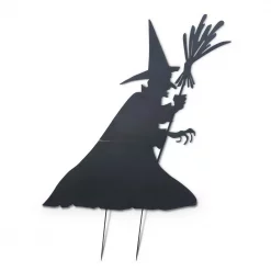 Best deal 💯 Gerson 78 In. H Metal 🎃 Halloween Witch Silhouette Yard Decoration With Broom 🧨
