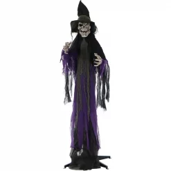 Cheapest 🥰 Haunted Hill Farm 6 Ft. Skeleton Witch 🦇 Halloween Prop 👏