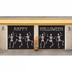 Buy ❤️ My Door Decor 7 Ft. X 8 Ft. Happy 🧛 Halloween 🧛 Halloween Garage Door Decor Mural For Split Car Garage 🧨