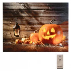 Best Pirce โญ LUMABASE 12 In. X 15.75 In. X 0.75 In. Jack Oโ Lantern Battery Operated Lighted Wall Art ๐