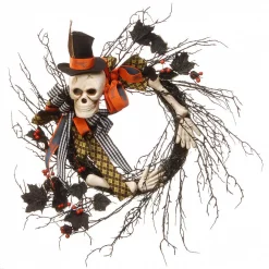 Cheap 🔥 National Tree Company 24 In. Wreath 🧛 Halloween Skeleton 🌟