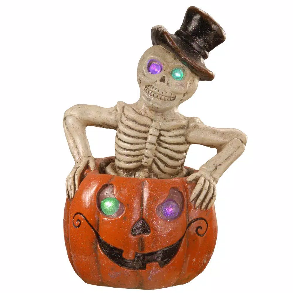 Wholesale 😉 National Tree Company 15 In. Pumpkin And Skeleton Decor With Battery LED ❤️ 3 Wholesale 😉 National Tree Company 15 In. Pumpkin And Skeleton Decor With Battery LED ❤️