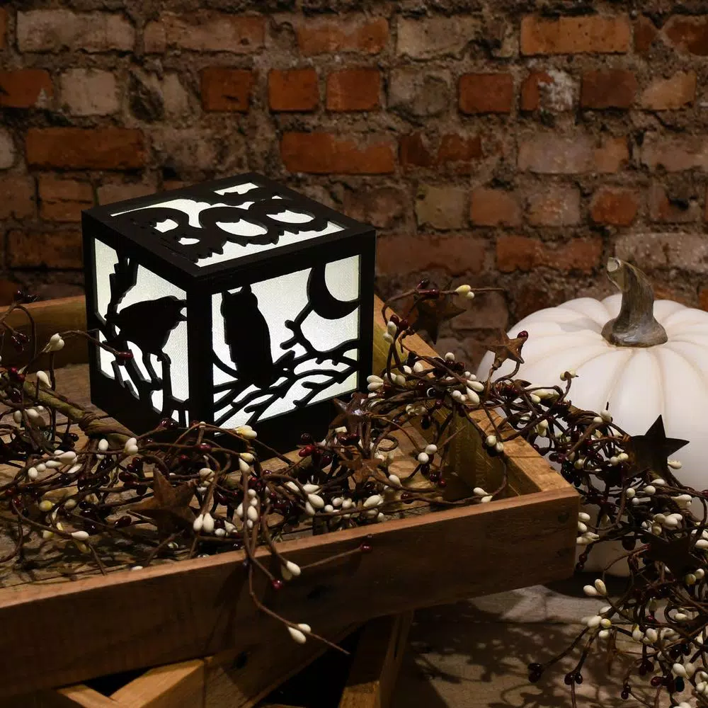 Outlet π LUMABASE 4.75 In. π§ Halloween Wooden Lantern With Multi-Orange Light π 5 Outlet π LUMABASE 4.75 In. π§ Halloween Wooden Lantern With Multi-Orange Light π - Image 3