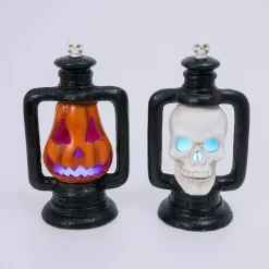 Discount 💯 Gerson 18.88 In. H Assorted 💀 Halloween Electric Smoking Lanterns (Set Of 2 ) ❤️