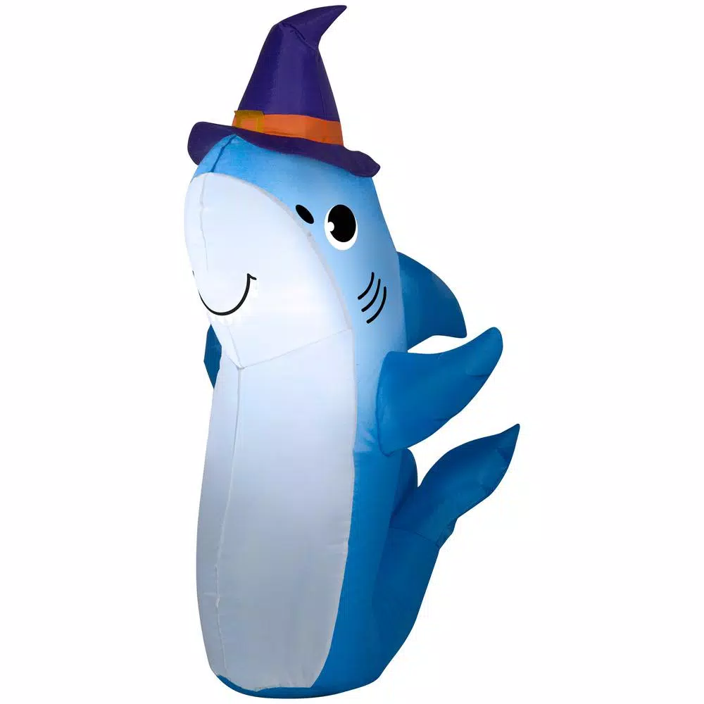 New ๐ Gemmy 3.5 Ft. H Shark With Witch Hat-SM ๐ Halloween Inflatable โค๏ธ 4 New ๐ Gemmy 3.5 Ft. H Shark With Witch Hat-SM ๐ Halloween Inflatable โค๏ธ - Image 2