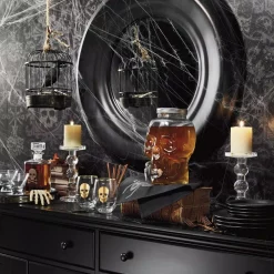 Promo ❤️ Xia Home Fashions 0.1 In. H X 20 In. W X 20 In. D 🧛 Halloween Spider Web Napkins In Black (Set Of 4) 😀 -Halloween-Decorations Sales unnamed file 593