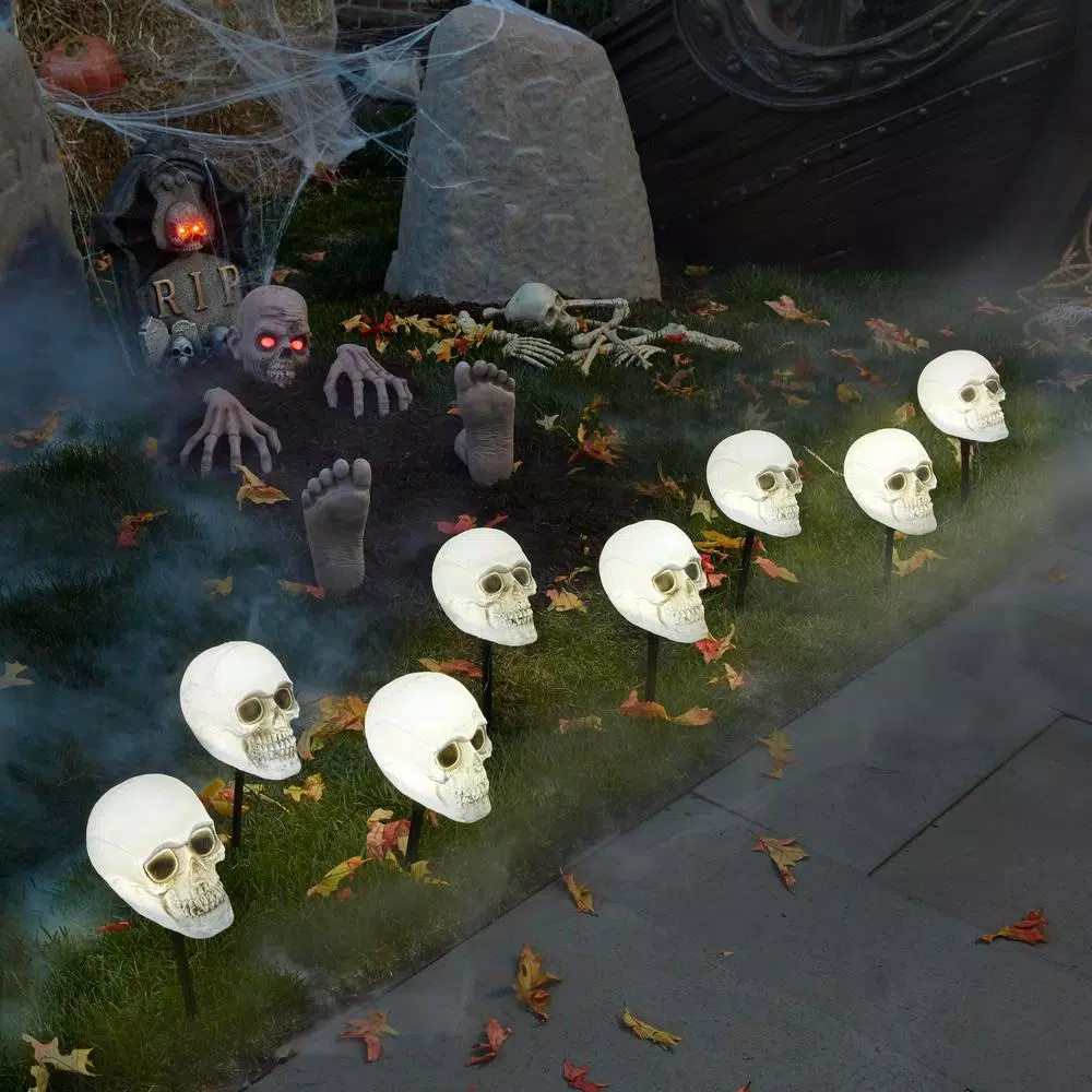 Outlet π Home Accents Holiday 14.5 In. LED Scary Skull Pathway Markers With Timer (4-Pack) βοΈ 3 Outlet π Home Accents Holiday 14.5 In. LED Scary Skull Pathway Markers With Timer (4-Pack) βοΈ - Image 2