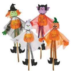 Flash Sale 🌟 Worth Imports Four Piece 60 In. 🎃 Halloween Gauzy Figures On Stake (Set Of 4) 😍