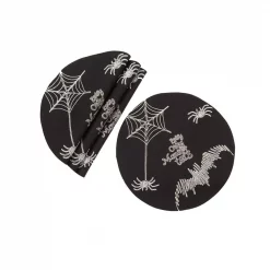 Buy 🧨 Xia Home Fashions 0.1 In. H X 16 In. W Happy 🦇 Halloween Double Layer Placemats In Black (Set Of 4) ✨