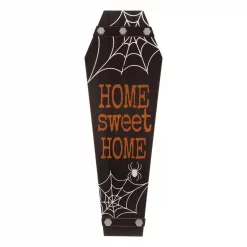 Promo 🔥 Glitzhome 42 In. H 🦇 Halloween Wooden Coffin Porch Leaning Decor 🎉