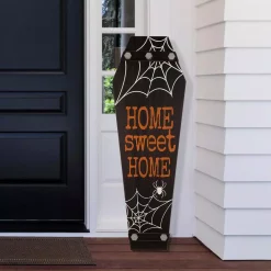 Promo 🔥 Glitzhome 42 In. H 🦇 Halloween Wooden Coffin Porch Leaning Decor 🎉 -Halloween-Decorations Sales unnamed file 653