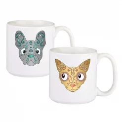 New โจ Cathy's Concepts Cathyโs Concepts Sugar Skull Pet 4.1 In. H X 3.8 In. D ๐ Halloween Coffee Mugs ๐