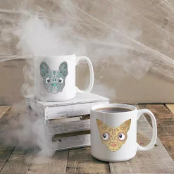 New ✨ Cathy's Concepts Cathy’s Concepts Sugar Skull Pet 4.1 In. H X 3.8 In. D 💀 Halloween Coffee Mugs 🌟 -Halloween-Decorations Sales unnamed file 674