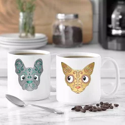 New ✨ Cathy's Concepts Cathy’s Concepts Sugar Skull Pet 4.1 In. H X 3.8 In. D 💀 Halloween Coffee Mugs 🌟 -Halloween-Decorations Sales unnamed file 675