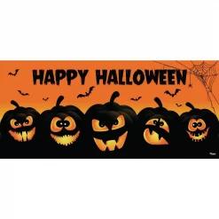 Best reviews of 😀 My Door Decor 7 Ft. X 16 Ft. Happy 💀 Halloween Jack-O-Lanterns Garage Door Decor Mural For Double Car Garage Car Garage 👍